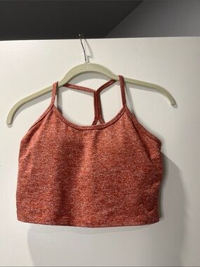 Heathered Rust Orange Sports Bra Ilus M